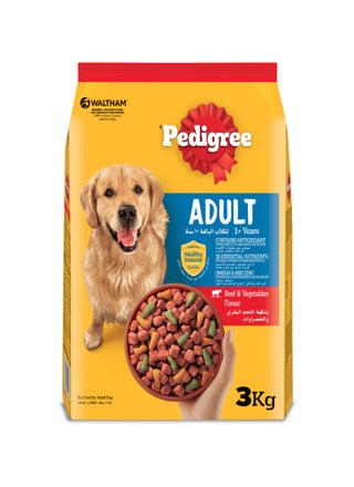 Beef And Vegetables Dry Dog Food Adult 3kg